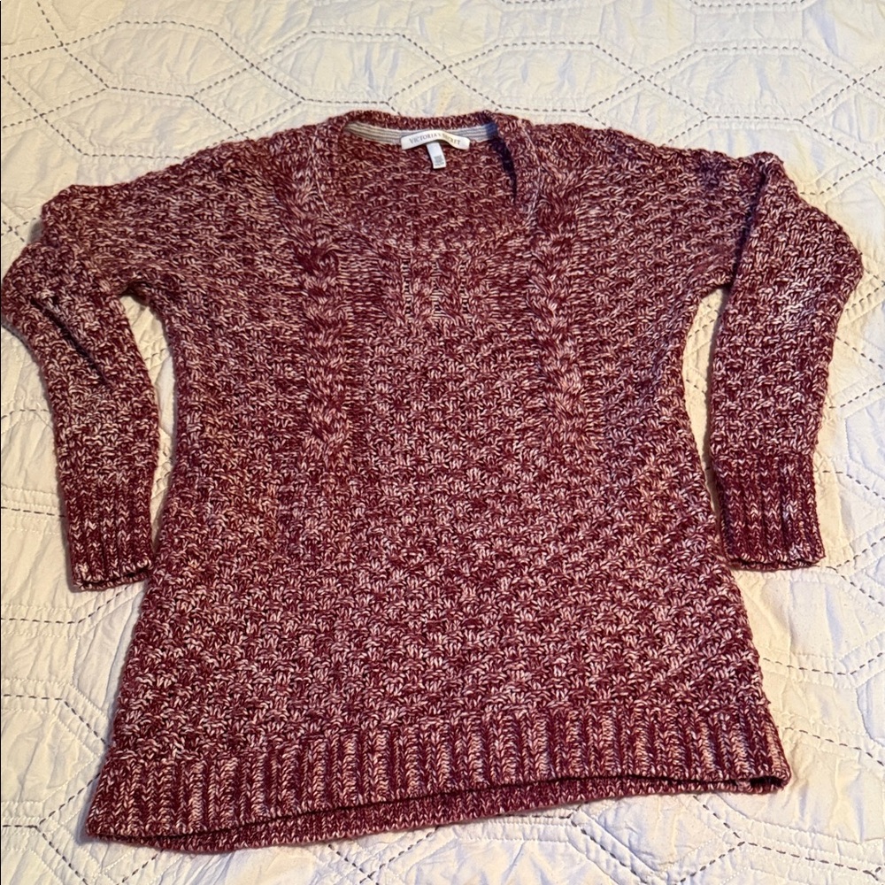 Victoria's Secret Burgundy Knit Sweater